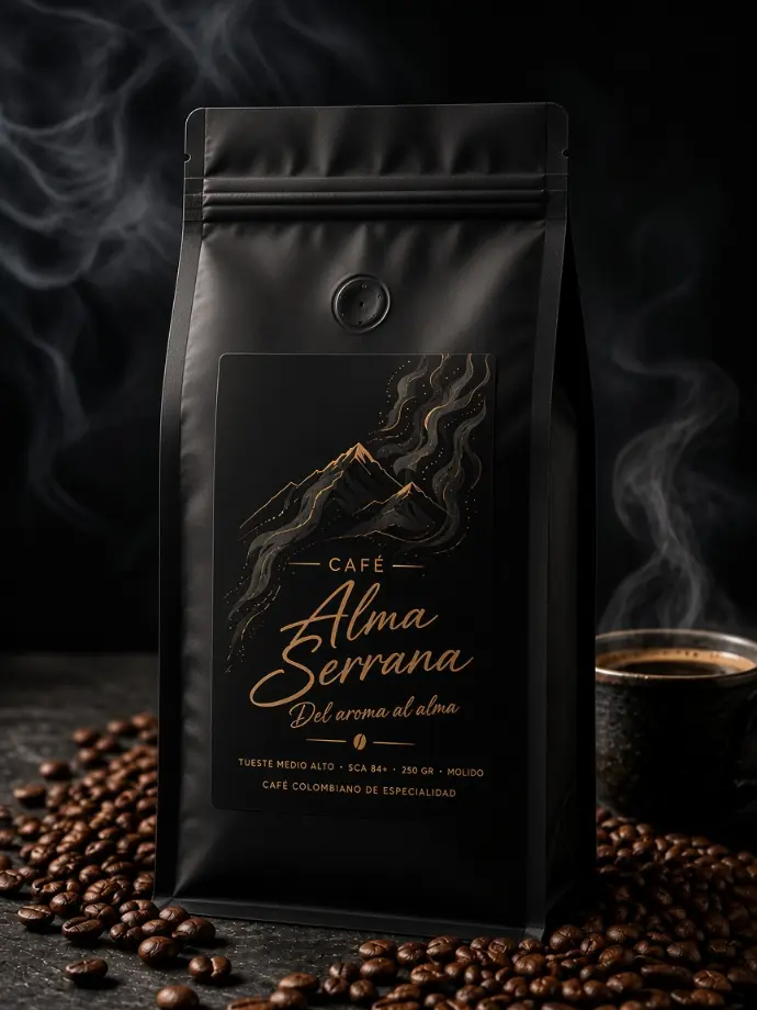 Bolsa de Café Alma Serrana, presentación 250 gramos