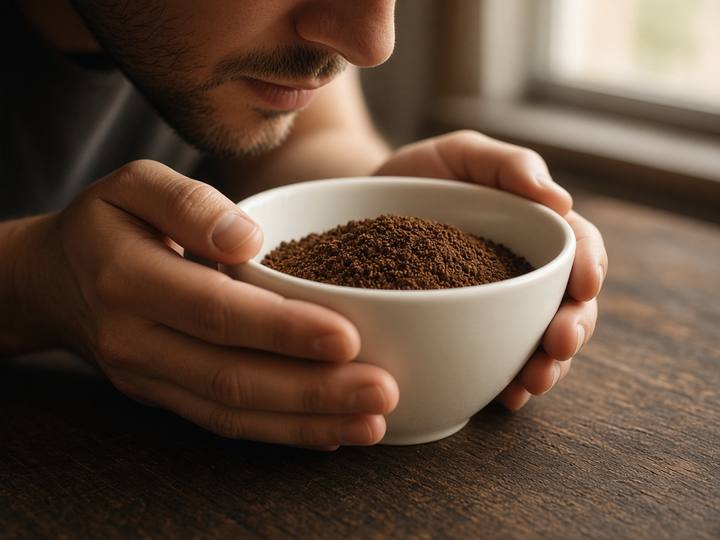 Huele el café seco