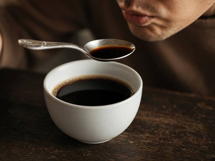 Prueba el café con cuchara