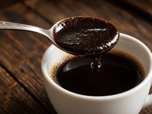 Cuerpo: textura del café en la cuchara